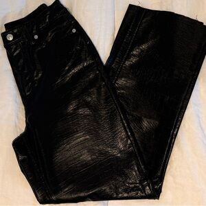 Express Modern Straight Leather Pant